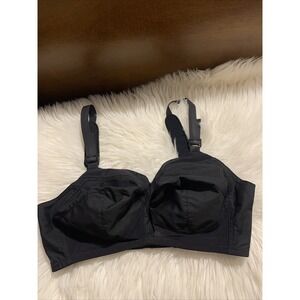 exquisite Form Full Coverage Wire Free T Shirt Bra 34C Black NWOT